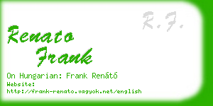 renato frank business card